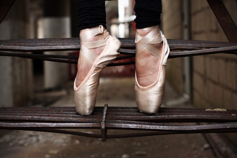 Photo of a ballerina's legs