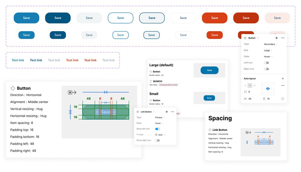 Image of the two button types