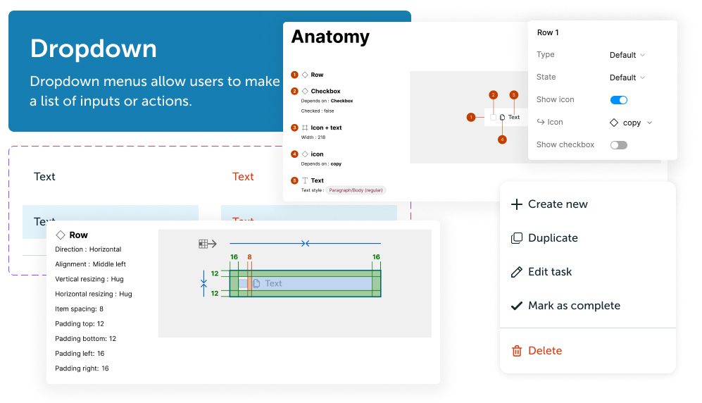 Image of the dropdown documentation